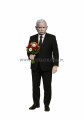 Jarosław Kaczyński (2) Blumen Pappaufsteller Lebensgroße und Pappfiguren